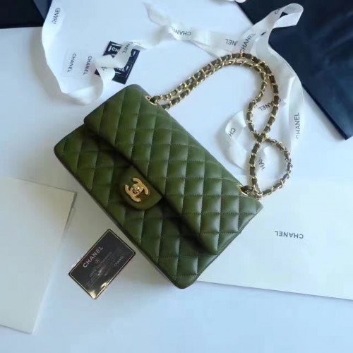 Chanel 2.55 genuine Lambskin green